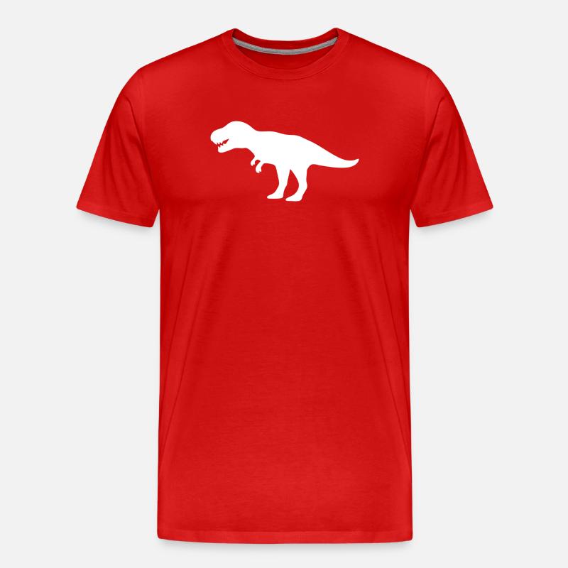 Dinosaurier - Männer Premium Bio T-Shirt - Rot
