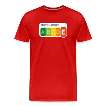 Nutri score E - T-shirt bio Premium Homme - rouge - Devant - Damien (186cm)