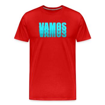 Vamos - Men's Premium Organic T-Shirt - red - Front - Damien (186cm)