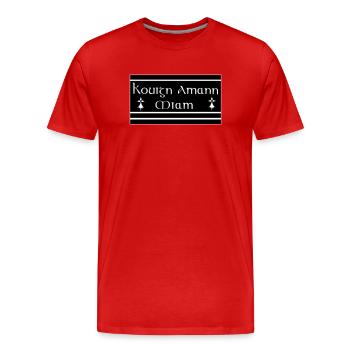 Kouign Amann - Men's Premium Organic T-Shirt - red - Front - Damien (186cm)