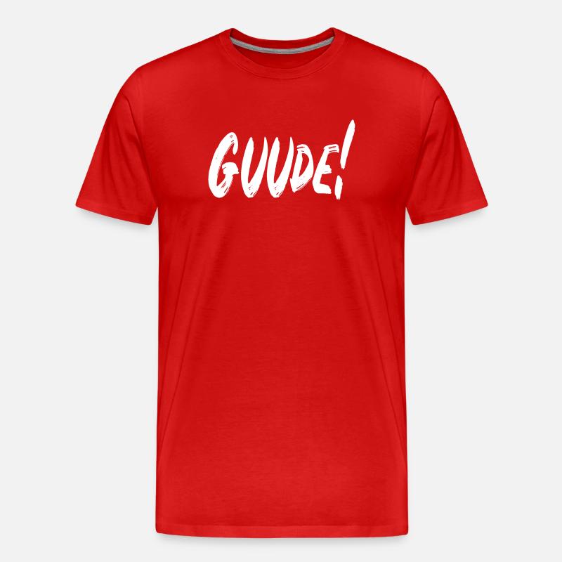Guude! - Männer Premium Bio T-Shirt - Rot