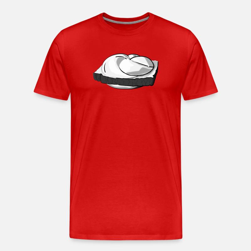 Leberkässemmel mit extra Style. - Männer Premium Bio T-Shirt - Rot