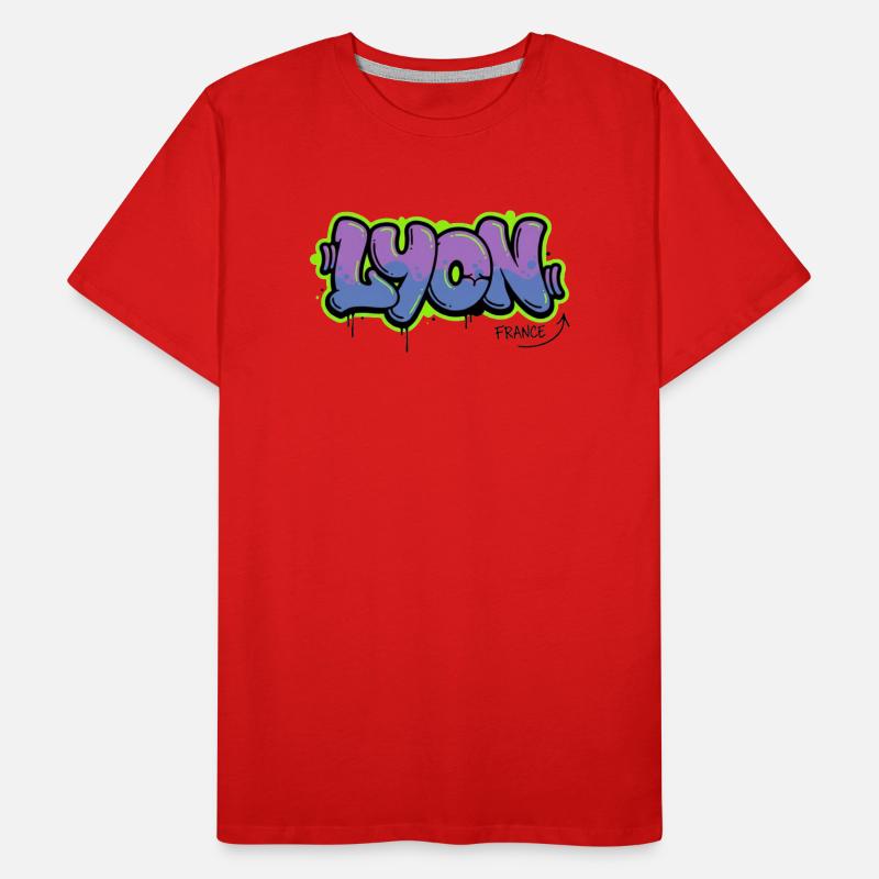 Lettrage graffiti Lyon T-shirt bio Premium Homme