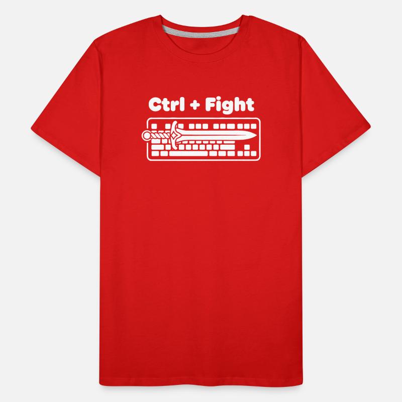 Ctrl Fight Sword Over Keyboard Men's Premium Organic T-Shirt