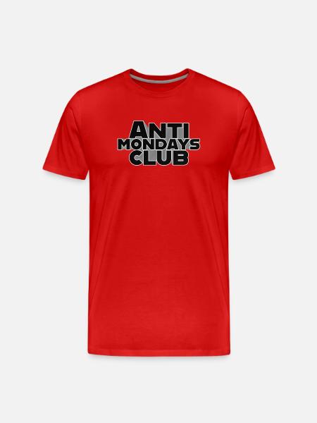 Anti-Mondays Club - 3D Statement - Men's Premium Organic T-Shirt - red