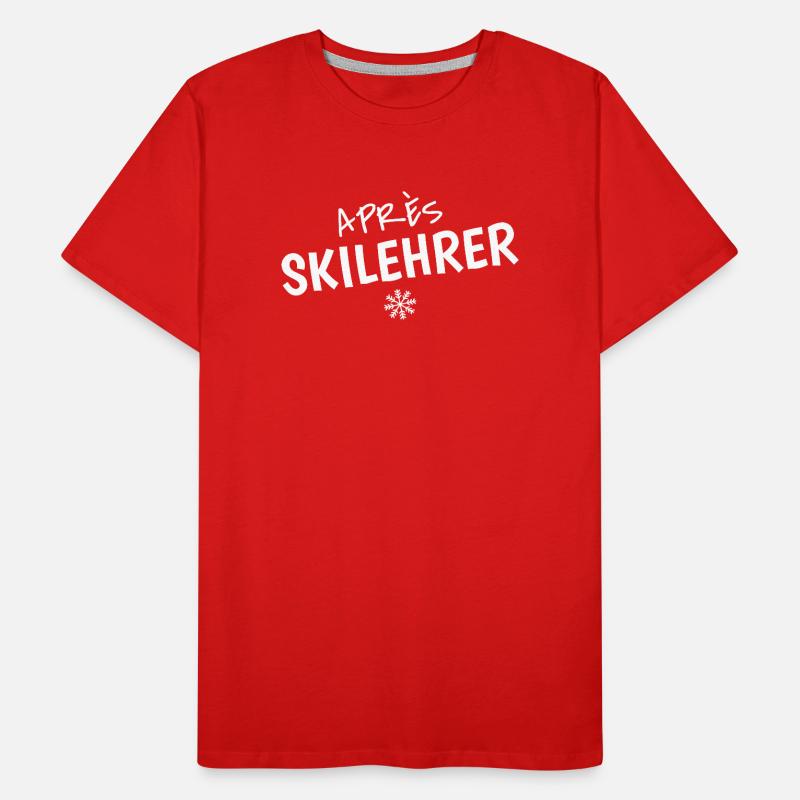 Moniteur après-ski – Diction drôle de ski T-shirt bio Premium Homme