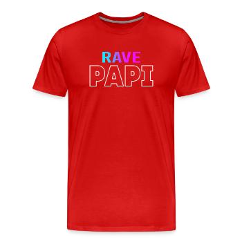 Rave Dad Techno House Electro Festival Hardstyle - Männer Premium Bio T-Shirt - Rot - Vorne - Damien (186cm)