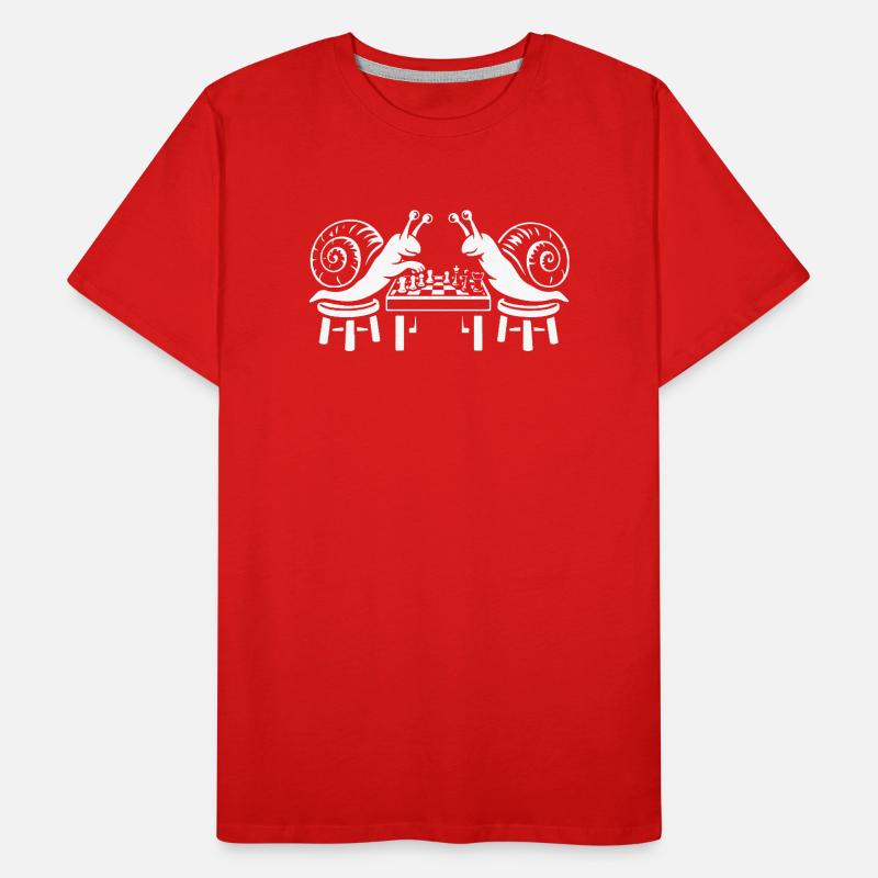 Snail Chess Duel Men's Premium Organic T-Shirt