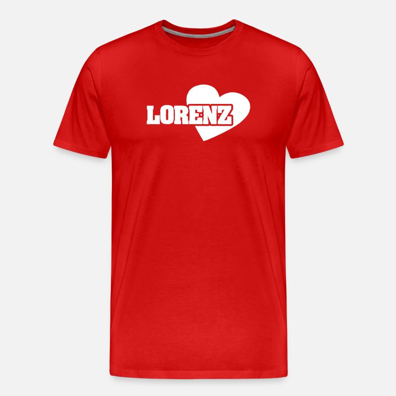 Love Lorenz - Männer Premium Bio T-Shirt - Rot