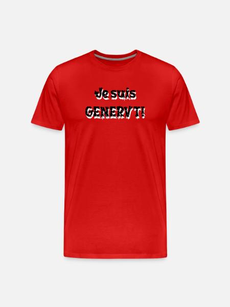 Je suis Annoyed — Glitch Font - Men's Premium Organic T-Shirt - red