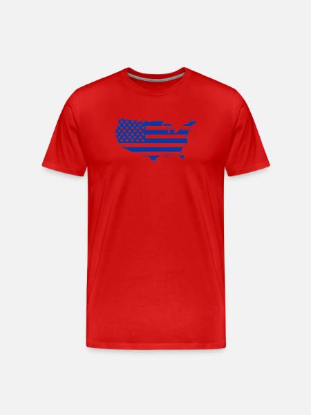 Use Map - Men's Premium Organic T-Shirt - red
