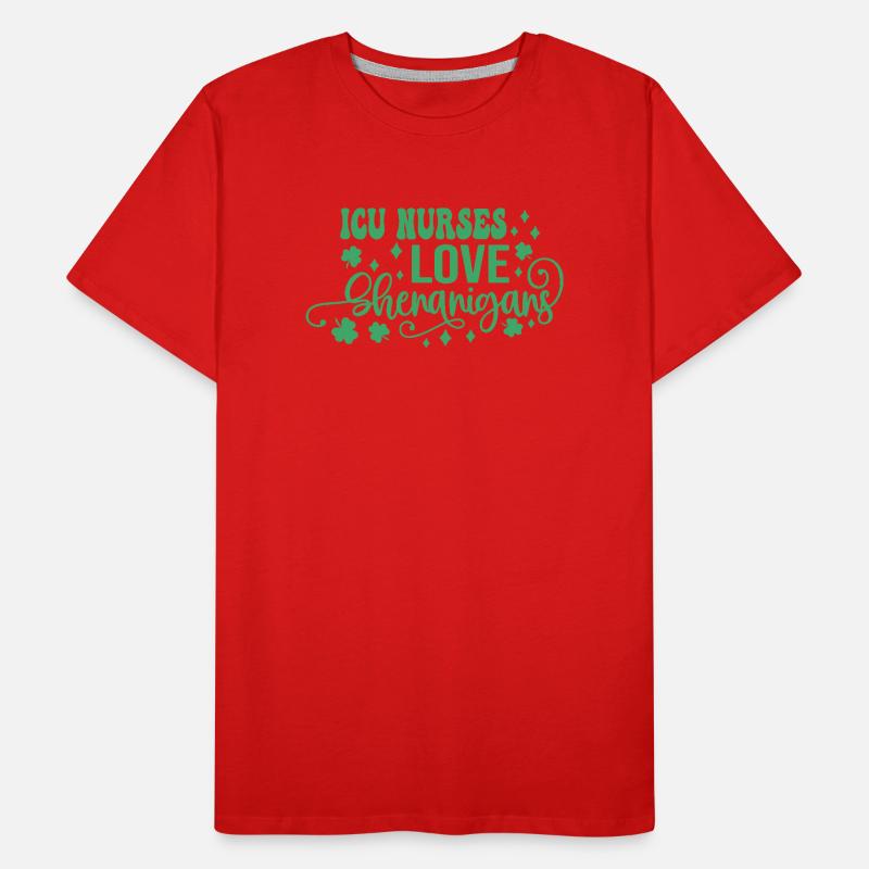 ICU Nurses Love Shenanigans Men's Premium Organic T-Shirt