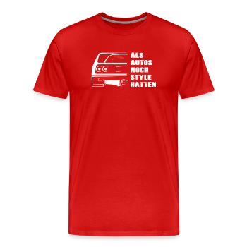 cars style f40 oldtimer symbol sportscars car - Men's Premium Organic T-Shirt - red - Front - Damien (186cm)