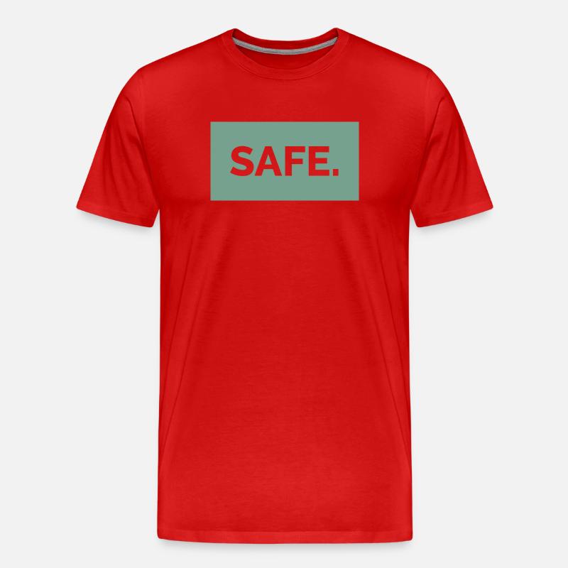 safe sicher absolut 100prozent geschenkidee - Männer Premium Bio T-Shirt - Rot