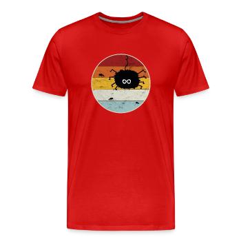 Retro spider fly insect nature walking insect - Men's Premium Organic T-Shirt - red - Front - Damien (186cm)