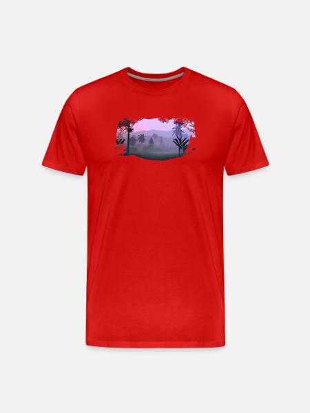 landscape - Men's Premium Organic T-Shirt - red