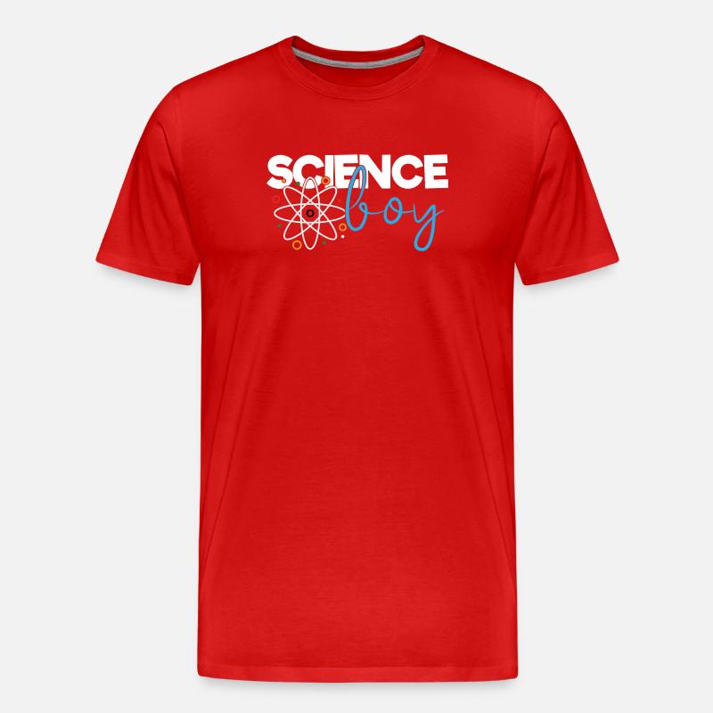 Science Boy - Männer Premium Bio T-Shirt - Rot