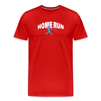 HOME RUN - Men's Premium Organic T-Shirt - red - Front - Damien (186cm)