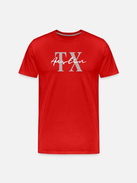 Austin Texas TX - Men's Premium Organic T-Shirt - red