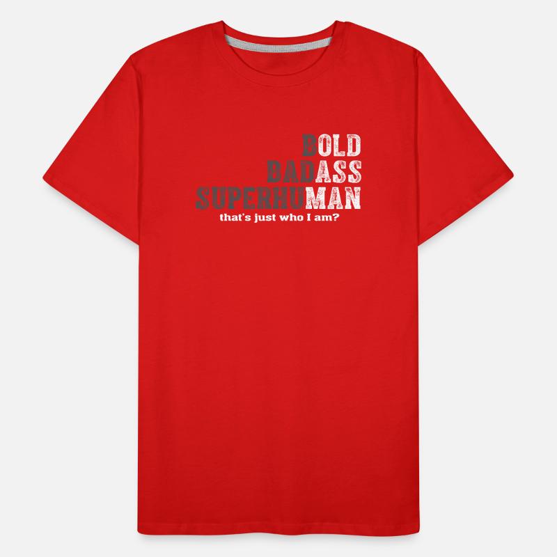Bold Badass Superhuman Männer Premium Bio T-Shirt