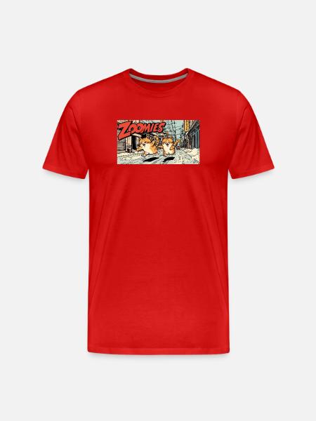 Anime Cat Race - Men's Premium Organic T-Shirt - red
