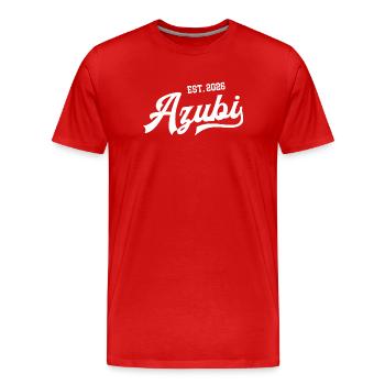 Trainee est. 2026 Training Start Trainee 26 - Men's Premium Organic T-Shirt - red - Front - Damien (186cm)