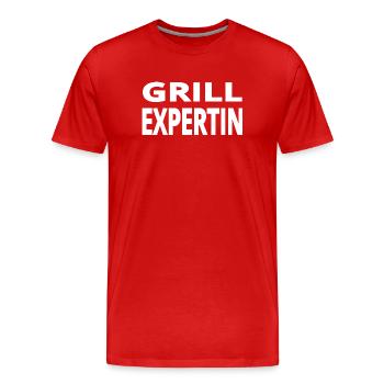 Griller - T-shirt bio Premium Homme - rouge - Devant - Damien (186cm)