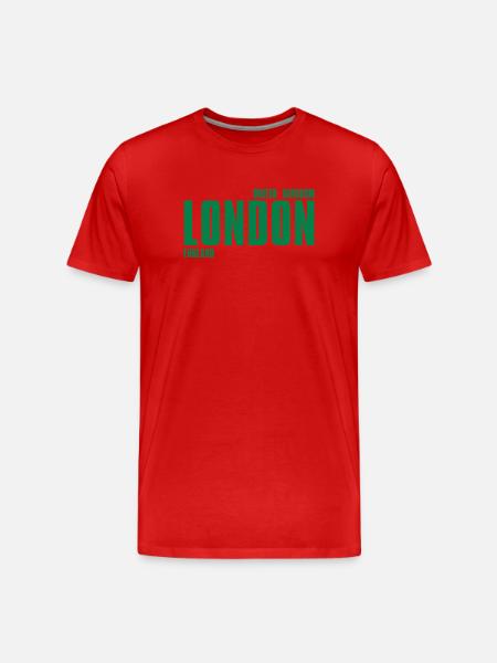 London – England Lyric Design - Men's Premium Organic T-Shirt - red