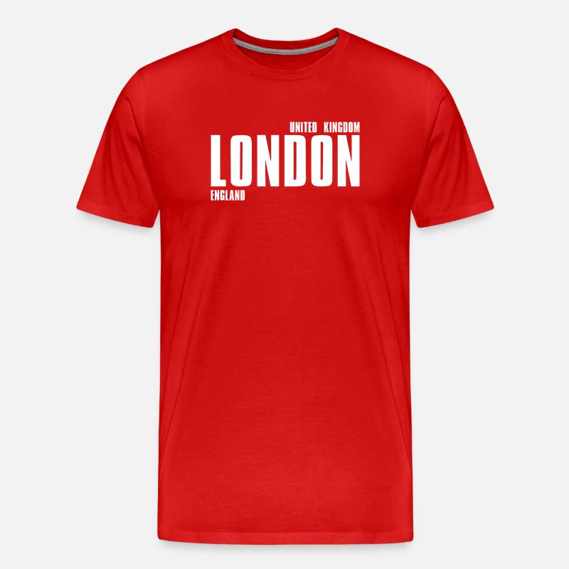 Londoner typografisches Emblem - Männer Premium Bio T-Shirt - Rot