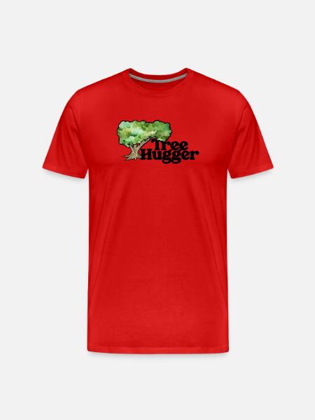 Aquarellbaum-Skizze - Männer Premium Bio T-Shirt - Rot