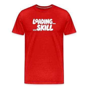 Loading Screen Skill Aesthetics - Men's Premium Organic T-Shirt - red - Front - Damien (186cm)