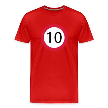 10 - T-shirt bio Premium Homme - rouge - Devant - Damien (186cm)
