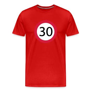 30 - T-shirt bio Premium Homme - rouge - Devant - Damien (186cm)