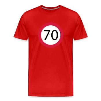 70 - T-shirt bio Premium Homme - rouge - Devant - Damien (186cm)
