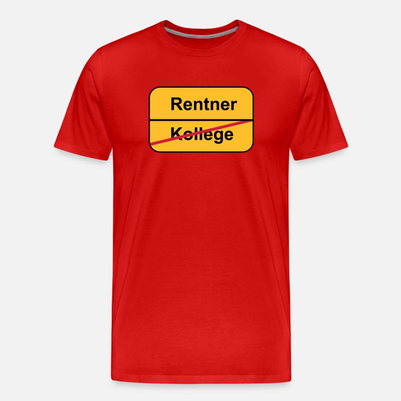 Pensionierung - Männer Premium Bio T-Shirt - Rot