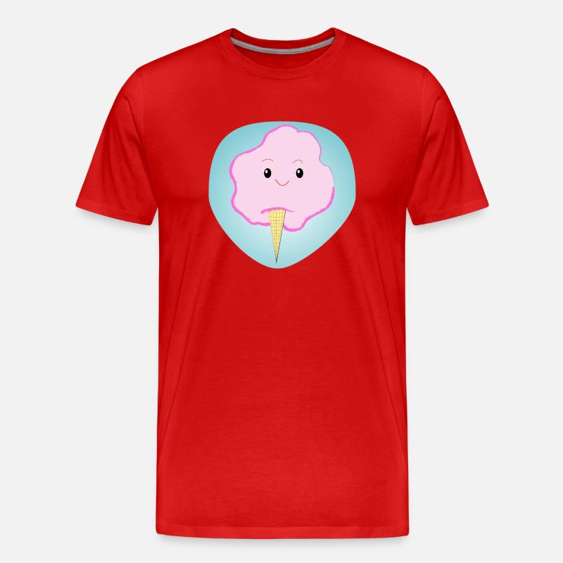 Fröhliche Zuckerwatte - Geschenk - Geschenkidee - Männer Premium Bio T-Shirt - Rot