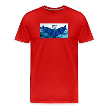 Save the whales - Männer Premium Bio T-Shirt - Rot - Vorne - Damien (186cm)