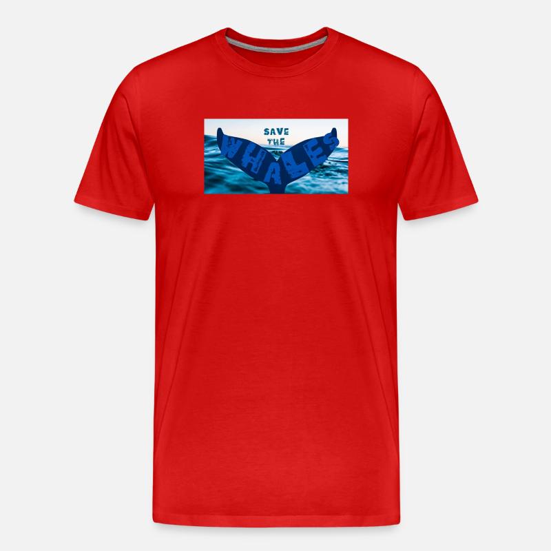 Save the whales - Männer Premium Bio T-Shirt - Rot