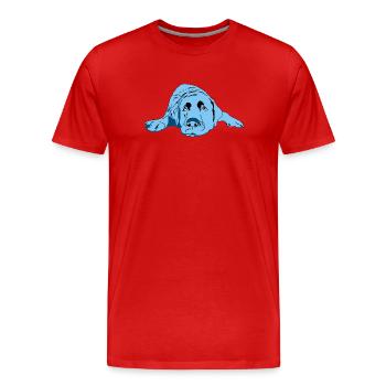 Labrador - Men's Premium Organic T-Shirt - red - Front - Damien (186cm)