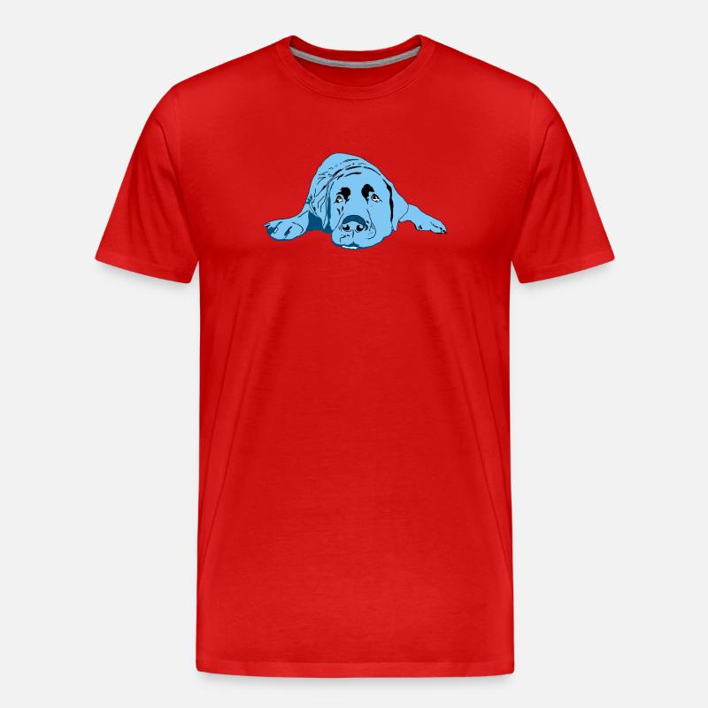 Labrador - Männer Premium Bio T-Shirt - Rot