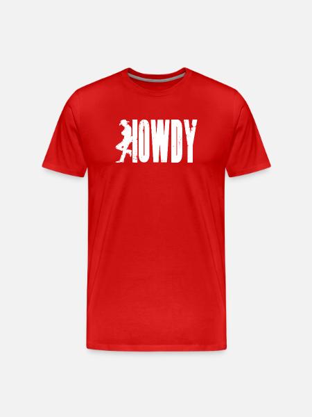 HOWDY Cowboy - T-shirt bio Premium Homme - rouge