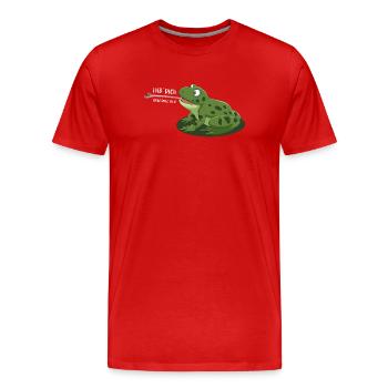 Hab dich - ganz doll lieb – Frosch Cartoon - T-shirt bio Premium Homme - rouge - Devant - Damien (186cm)