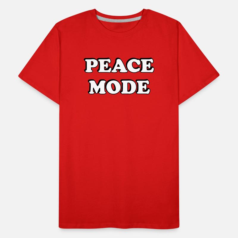 Peace Mode Bold Typography Tee Men's Premium Organic T-Shirt