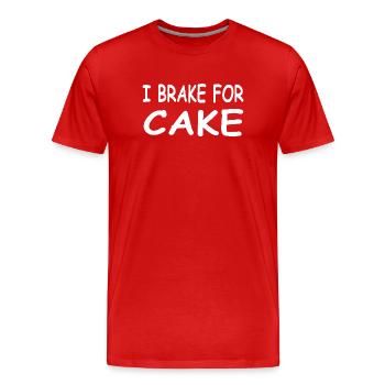 Gâteau - T-shirt bio Premium Homme - rouge - Devant - Damien (186cm)