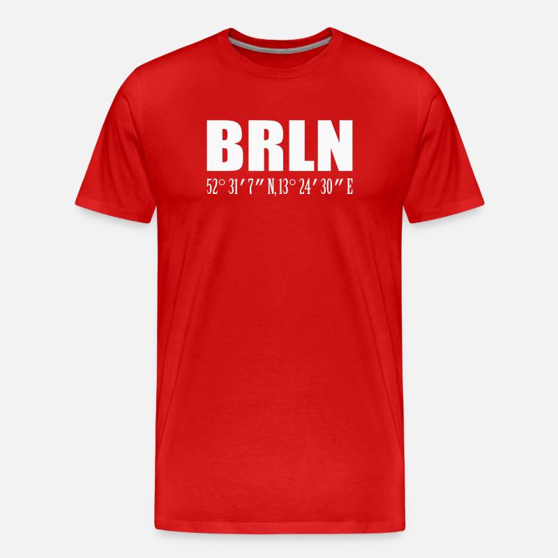 Berlin - Männer Premium Bio T-Shirt - Rot