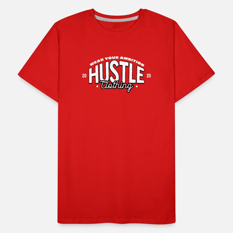 Logo Hustle Attitude Imprimé T-shirt bio Premium Homme