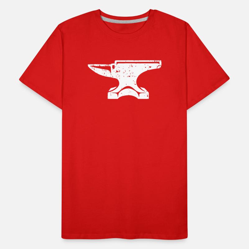 Tee icône d’enclume forgée T-shirt bio Premium Homme