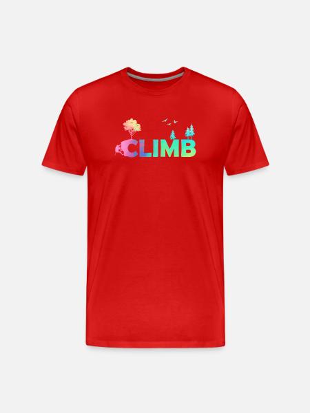 Climb Gradient Nature Climbing - Men's Premium Organic T-Shirt - red