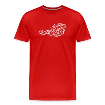 Austria Geo - T-shirt bio Premium Homme - rouge - Devant - Damien (186cm)