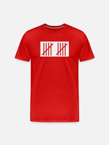 10_stripes- - Männer Premium Bio T-Shirt - Rot